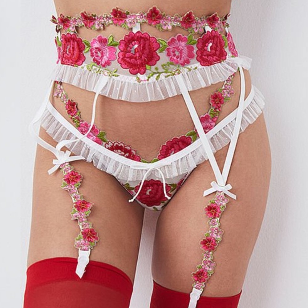 For love and lemons floral garter belt